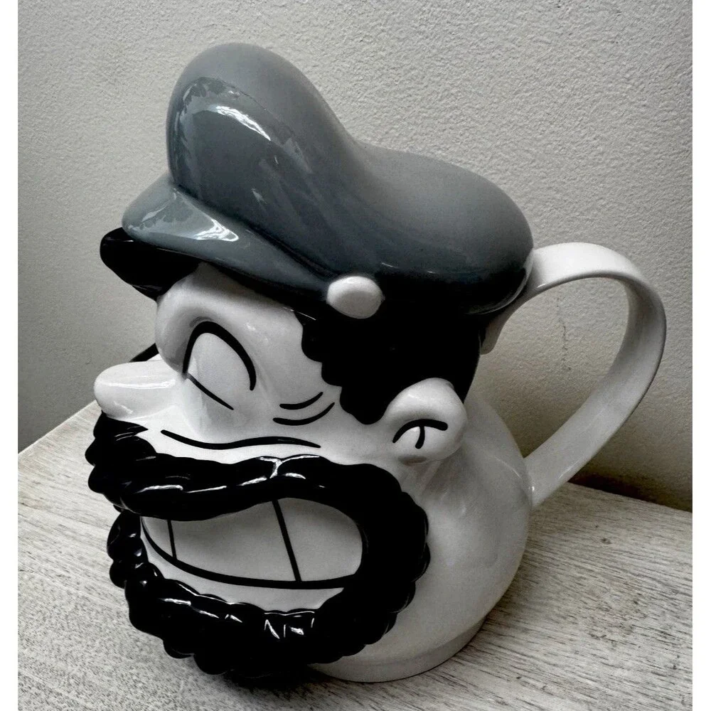 Large Paul Cardew Brutus Popeye Ceramic Teapot 2001 King Features Signed 8.5”h